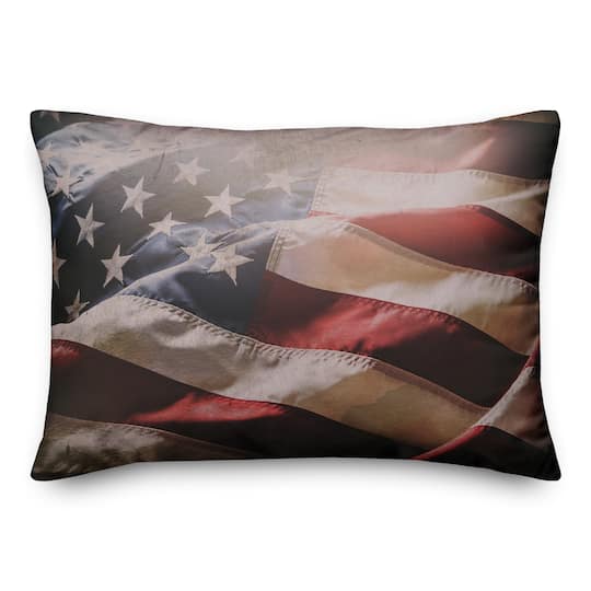 American Flag Throw Pillow